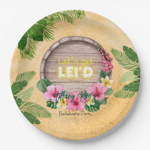 Hawaii Bachelorette Party Paper Plate