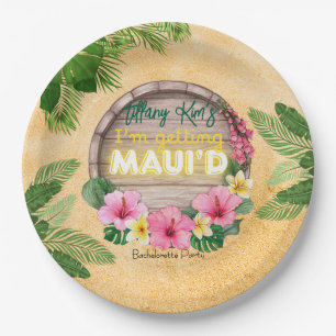 Hawaii Bachelorette Party Paper Plate