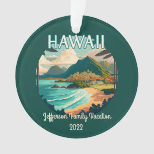 Hawaii Beach Famille Vacances Vintage Retro