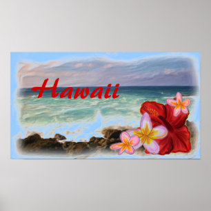 Hawaii beach poster