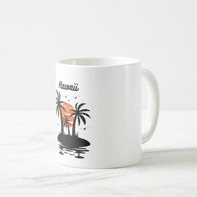 Hawaii Beach Sunset Coffee Mug (Front Right)