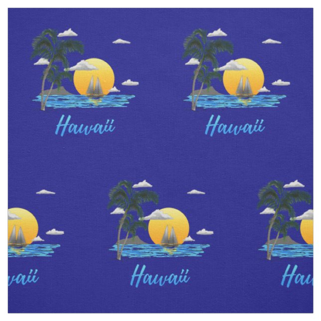 Hawaii Beach Sunset Fabric (Swatch)