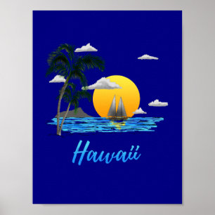Hawaii Beach Sunset Poster
