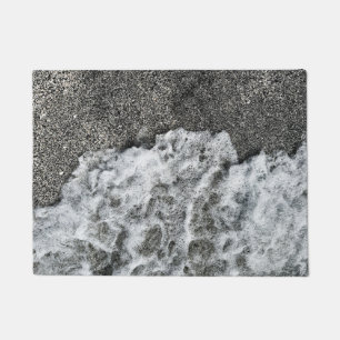 Hawaii Beach Surf Black Sand Ocean Sea Foam Kona Doormat