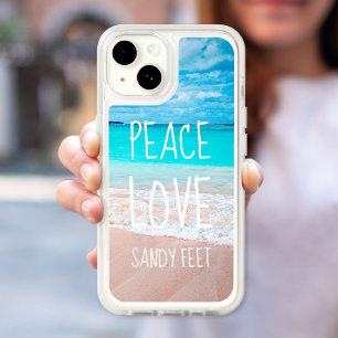 Hawaii Beach Tropical Photo Peace Love Sandy Feet iPhone 15 Case