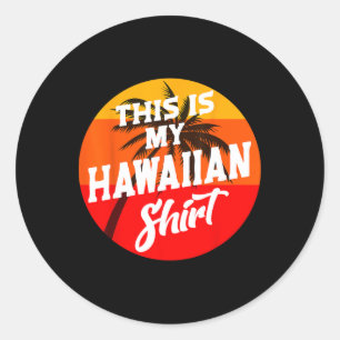 Hawaii Beach Vacation Cool Holiday Hula Surfing Gi Classic Round Sticker