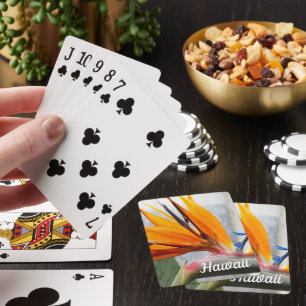 Hawaii Bird of Paradise Plant Floral Playing Cards