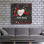 Hawaii Black Sand Beach Heart Photo Love You More Canvas Print<br><div class="desc">“Love you more”. I feel lucky to have spotted this heart-shaped coral rock, while walking this Big Island Hawaiian black sand beach in the late afternoon. A wonderful reminder of love whenever you decorate with this stunning, graphic, photo canvas print. Makes a perfect gift for Valentine’s Day, birthdays, and anniversaries....</div>