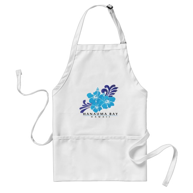 Hawaii Blue Hibiscus Flower Standard Apron (Front)