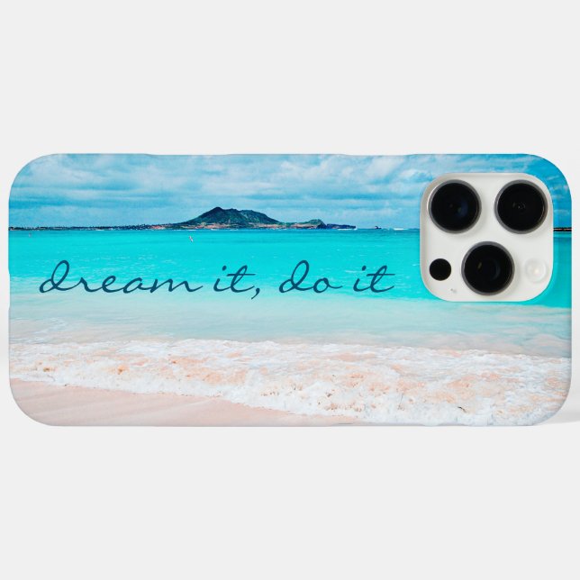 Hawaii Blue Ocean Sandy Beach Photo Dream It Do It Case-Mate iPhone Case (Back (Horizontal))