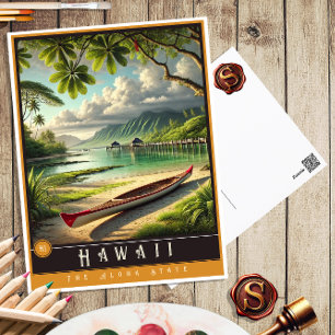 Hawaii   Carte postale État hyper-réaliste