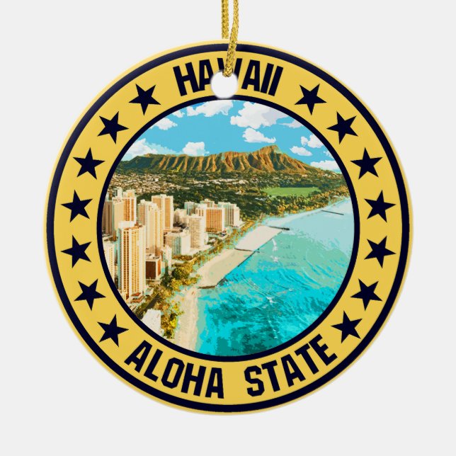 Hawaii                                             ceramic ornament (Front)