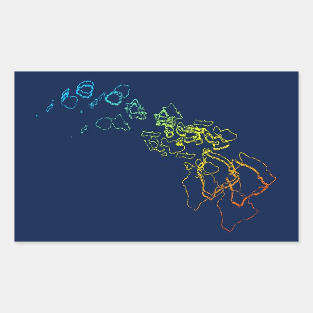 hawaii chill blur sticker (Front)