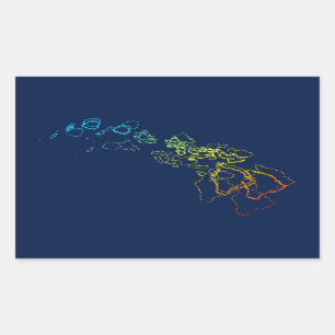 hawaii chill blur sticker