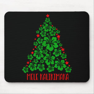 Hawaii Christmas Mele Kalikimaka Floral Christmas Mouse Pad