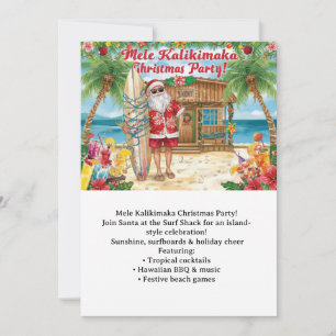 Hawaii christmas  party Hawaii “Mele Kalikimaka!”  Invitation