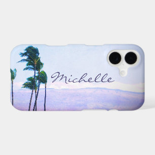 Hawaii Coastal Palm Trees Mountain Custom Name