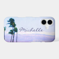 Hawaii Coastal Palm Trees Purple Mountain Name