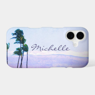 Hawaii Coastal Palm Trees Purple Mountain Name