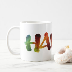 Hawai'i Colour Wrap Lettering Calligraphy Hawaii Coffee Mug