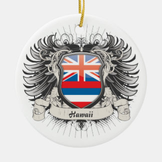 Hawaii Crest Ceramic Ornament