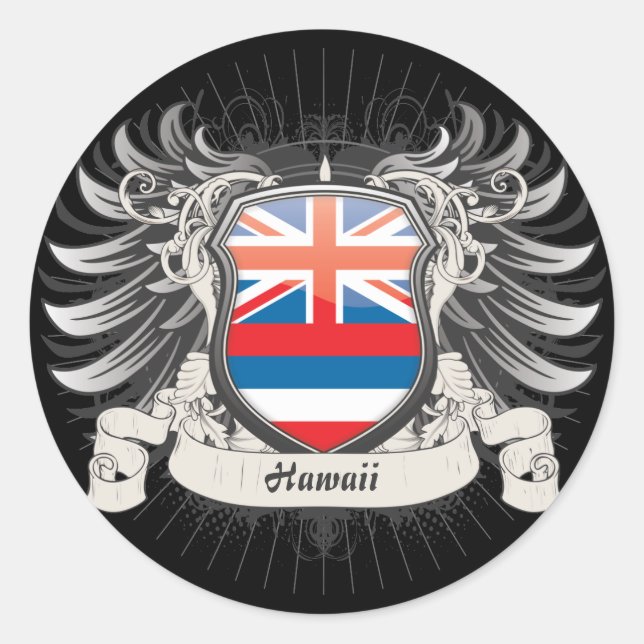 Hawaii Crest Classic Round Sticker (Front)