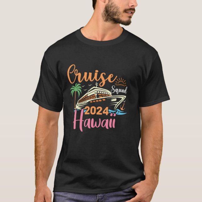 Hawaii Cruise Squad 2024 Family Holiday Matching L T-Shirt (Front)