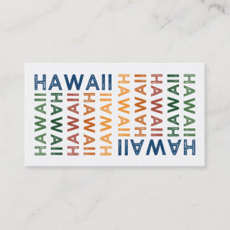 Hawaii Cute Colourful Business Card