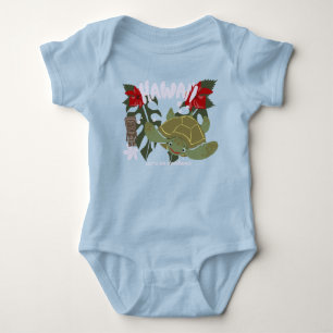 Hawaii Cute Tropical Sea Turtle Baby Suit  Bodysuit