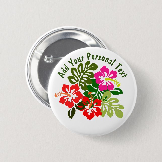 Hawaii Day 2 Inch Round Button (Front & Back)