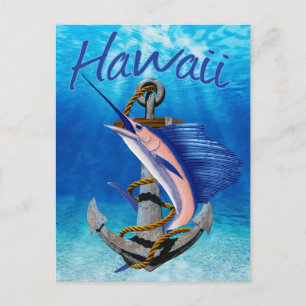 Hawaii Deep Sea Fishing Postcard