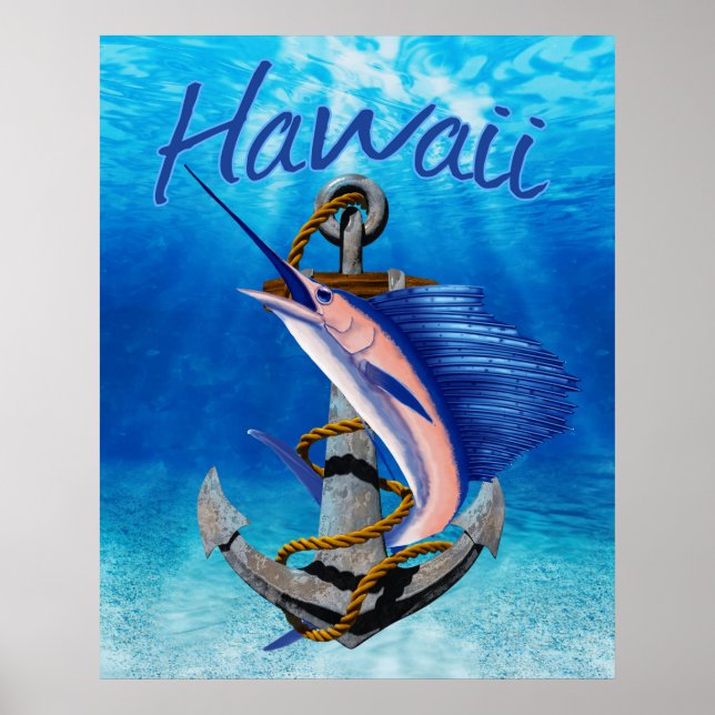 Hawaii Deep Sea Fishing Poster (Front)