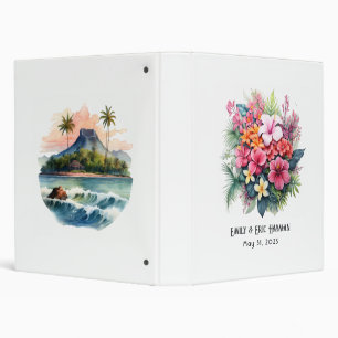 Hawaii Destination Tropical Beach Wedding Photo Binder