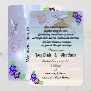 Hawaii Destination Wedding Invitation