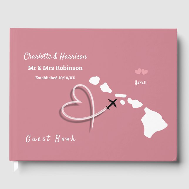 Hawaii Destination Wedding Livre d'Invité (Recto)
