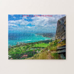 Hawaii Diamond Head. Christmas Greetings Jigsaw Pu Puzzle
