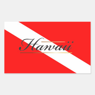 Hawaii Dive Flag Sticker