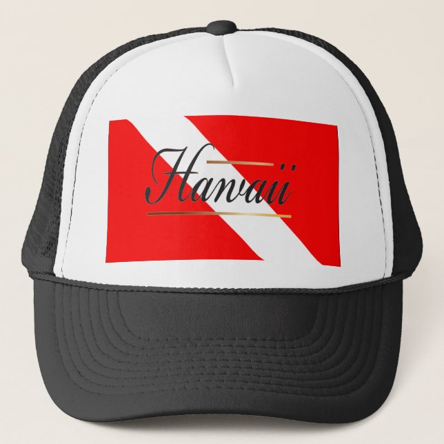 Hawaii Dive Flag Trucker Hat (Front)