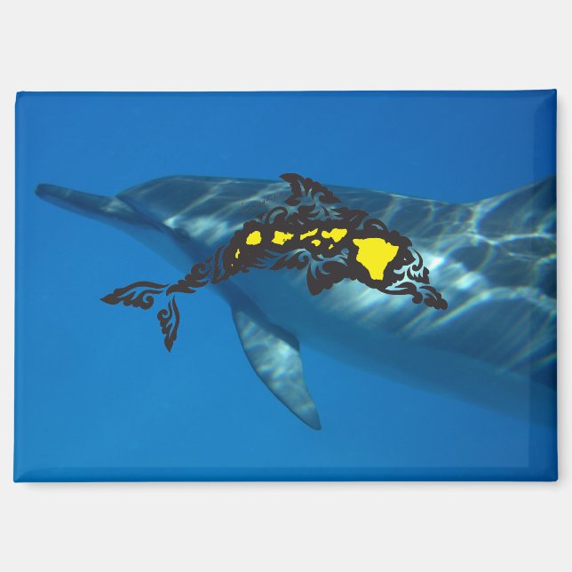 Hawaii Dolphin Islands Magnet (Front)