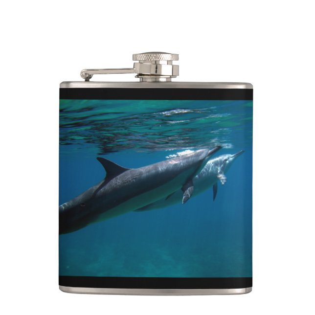 Hawaii Dolphins Hip Flask (Front)
