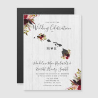 Hawaii État Rustique Faire-part de mariage magnéti
