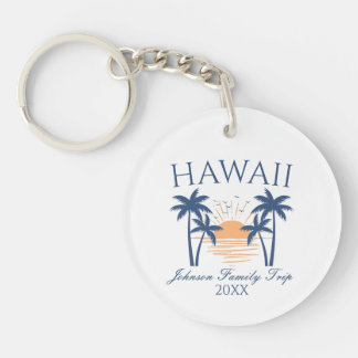Hawaii Family Vacation Photo Keychain