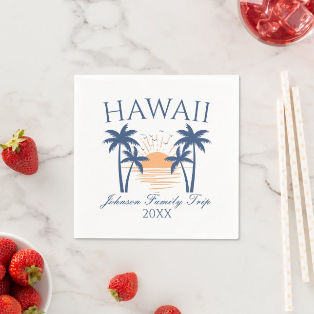 Hawaii Family Vacation Trip Napkin (Insitu)
