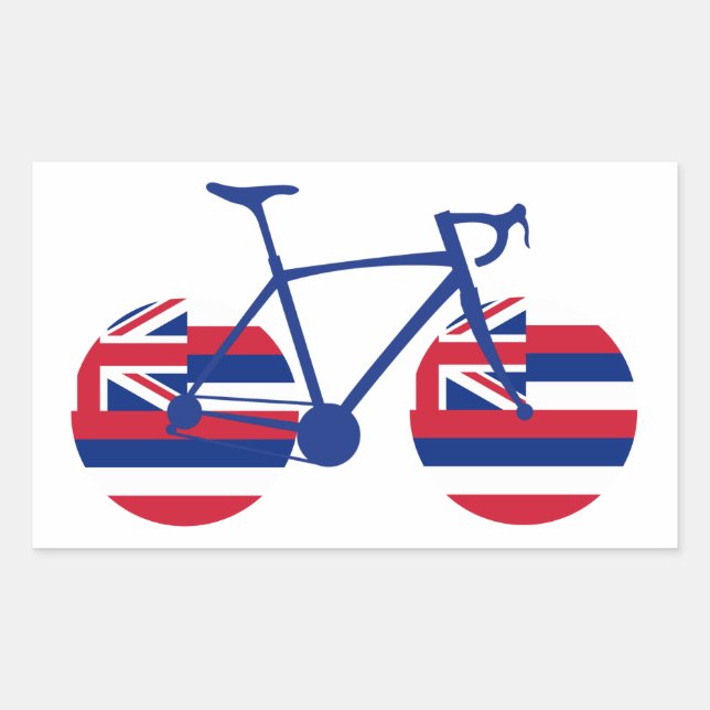 Hawaii Flag Cycling Sticker (Front)
