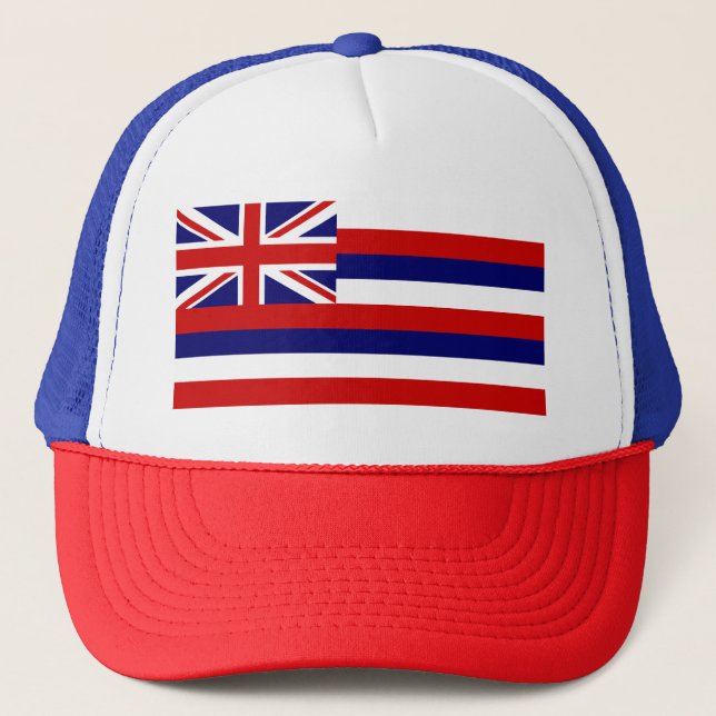 Hawaii Flag, Flag of Hawaii Trucker Hat (Front)