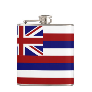 Hawaii flag hip flask