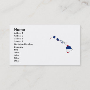 Hawaii Flag Map Business Card