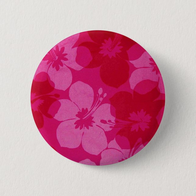 Hawaii flower 2 inch round button (Front)