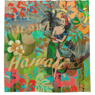 Hawaii Flower Hula Vintage Floral Graphic