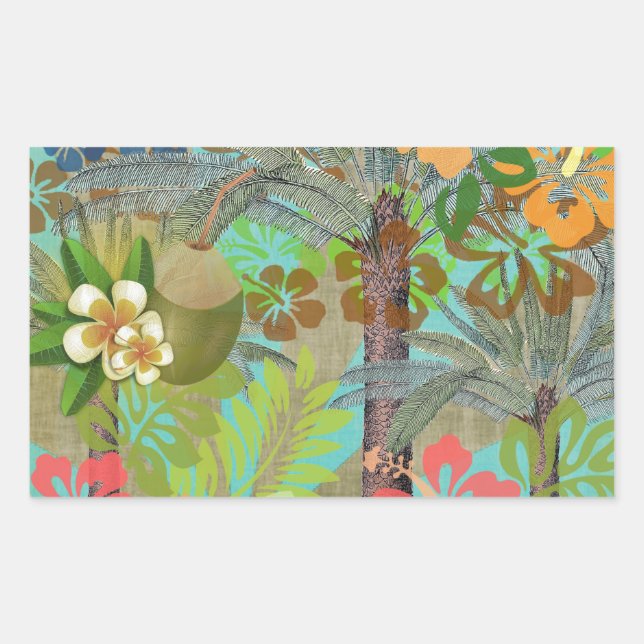 Hawaii Flower Hula Vintage Floral Graphic Sticker (Front)